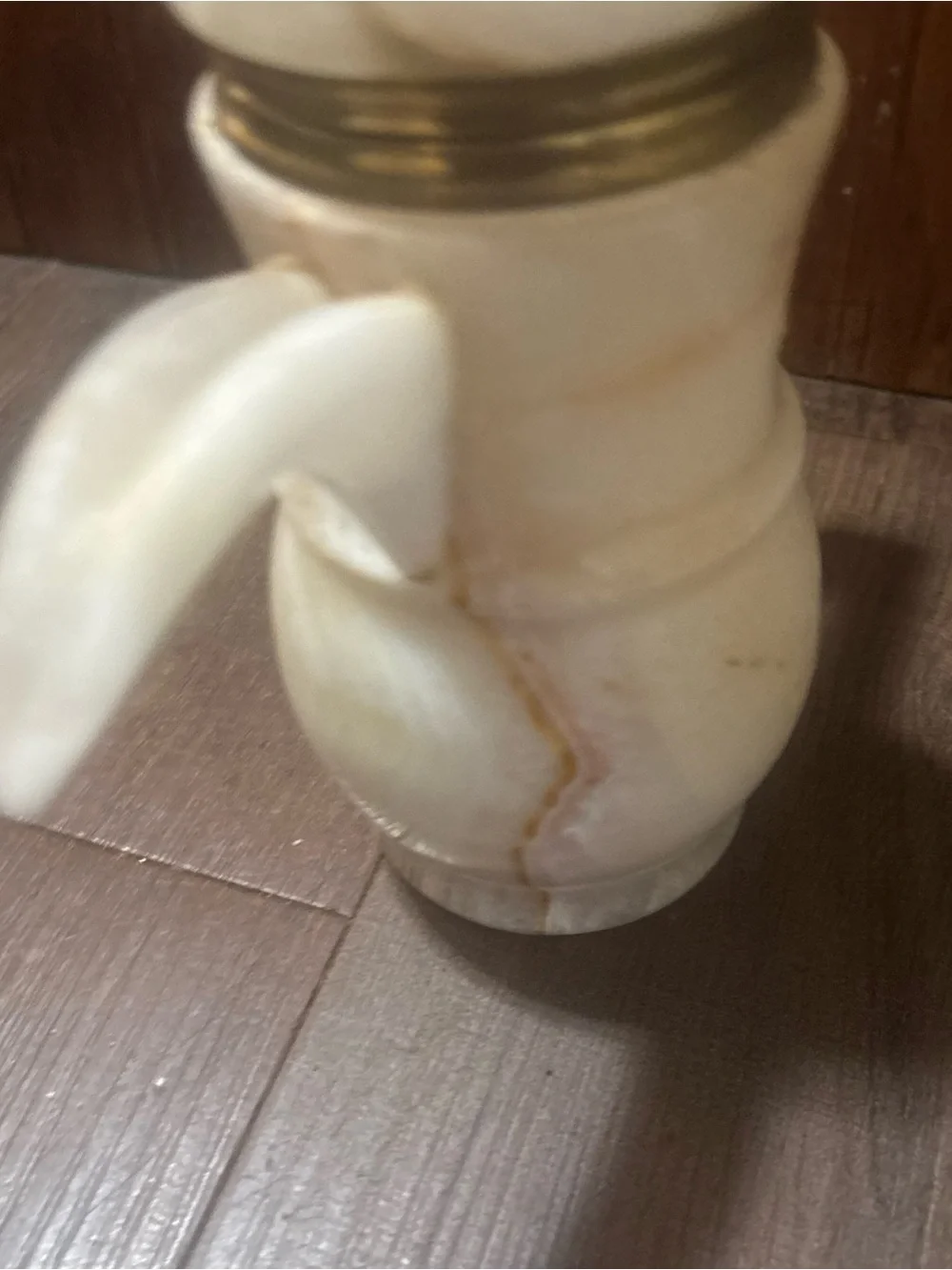 White Marble Look Decorative Coffee Pot - Home Kitchen Accent